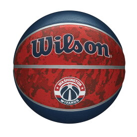 NBA公式 Wilson チームタイダイ バスケットボール ワシントン・ウィザーズ 7号 / ラバー 屋外向けウィルソン Washington Wizards