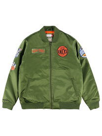 ミッチェルアンドネス ニックス フライト サテンボンバージャケット / FLIGHT SATIN BOMBER JACKET KNICKS