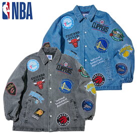 【Off The Court by NBA】NBA チームロゴ デニム ジャケット オールオーバー / 20 Teams Logo Denim Jacket