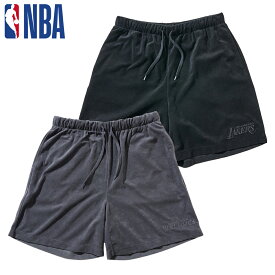 楽天限定 NBA公式ライフスタイルアパレル Team One Point Logo Pile Bottoms ロサンゼルス レイカーズ Los Angeles Lakers ゴールデン ステート ウォリアーズ Warriors メンズ ハーフパンツ ショート パイル