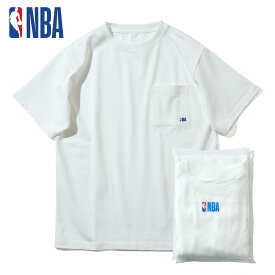 NBA Small Logoman Pack Pocket T-Shirts 半袖 白 Tシャツ クルーネック 厚手 メンズ ユニセックス カットソー パックT ポケットT