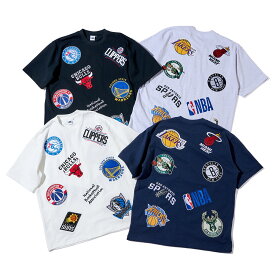 NBAチームロゴ ランダム ワッペン Tシャツ / NBA OVERALL TEAM LOGO RANDOM-PATCH T-SHIRTS / ルーズフィット / Summer T-shirts Collection