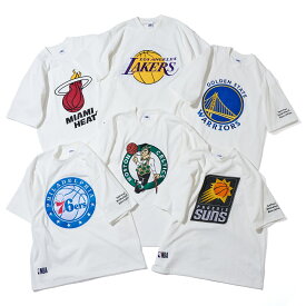 NBA ビッグロゴ ワッペン Tシャツ 刺繍 ルーズフィット/ NBA BIG TEAM LOGO-PATCH EMB T-SHIRTS / ヒート シクサーズ セルティックス サンズ レイカーズ ウォリアーズ / HEAT 76ERS CELTICS SUNS LAKERS WARRIORS