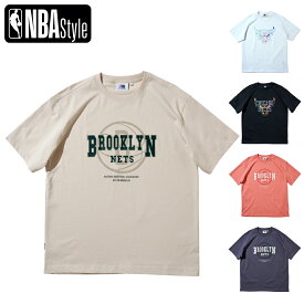 【NBA Style】TEAM BIG LOGO グラデーション ハーフ Tシャツ / Brooklyn Nets Chicago Bulls ブルックリン ネッツ シカゴ ブルズ
