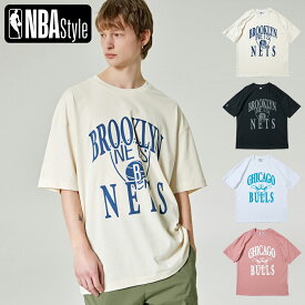 【NBA Style】BIGプリント ハーフTシャツ Chicago Bulls Brooklyn Nets シカゴ ブルズ ブルックリン ネッツ