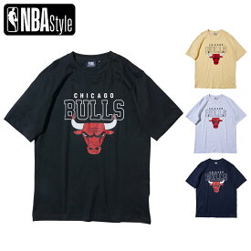 NBA Style CHI ESSENTIAL チーム ビッグアートワーク ハーフTシャツ シカゴ ブルズ Chicago Bulls Tシャツ メンズ