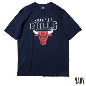 NBA Style CHI ESSENTIAL チーム ビッグアートワーク ハーフTシャツ シカゴ ブルズ Chicago Bulls Tシャツ メンズ