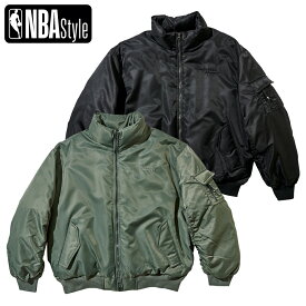 NBA Style GSW スタンドネック MA-1 ジャンパー メンズ ファッション スタジャン スタジアムジャンパー アウター ゴールデンステート ウォリアーズ Golden State Warriors NBAStyle25AW NBAJacket