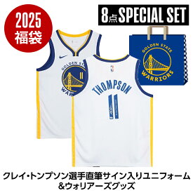 【限定1点】NBA公式 クレイ・トンプソン選手 直筆サイン入りユニフォーム＆ウォリアーズグッズセット
