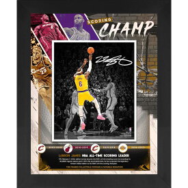 レブロン・ジェームズ 16x20インチ "NBA All-Time Scoring Record" フレーム入りフォトポスター ロサンゼルス・レイカーズ 【サインはプリントです】/ LeBron James Facsimile Framed 16" x 20" NBA All-Time Scoring Record Photo Collage