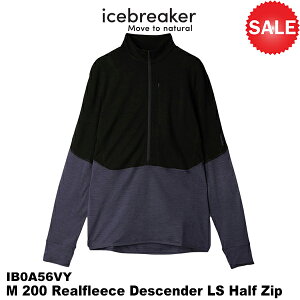 icebreaker(ACXu[J[) M 200 Realfleece Descender LS Half Zip (200 At[X fBZ_[ OX[u n[tWbv)
