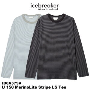 icebreaker(�A�C�X�u���[�J�[) U 150 MerinoLite Stripe LS Tee (150�����m���C�g�X�g���C�vLS�e�B�[)