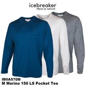 icebreaker(�A�C�X�u���[�J�[) U Merino 150 LS Pocket Tee (���j�Z�b�N�X �����m150�����O�X���[�u�|�P�b�g�e�B�[)