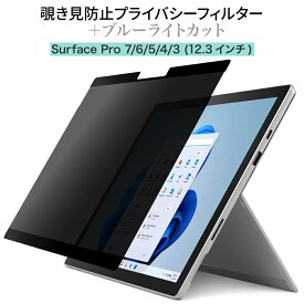 LOE(ロエ) Surface Pro 7+ / 7 / 6 / 5 [12.3インチ] 覗き見防止 保護フィルム 【マグネット式】 プライバシーフィルター ブルーライトカット 反射防止 アンチグレア (サーフェスプロ7)