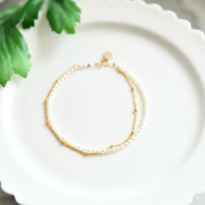 幸せを運んでくれる石　淡水パールのブレスレット 6月誕生石 真珠 14kgf　ゴールドフィルド 925シルバー ハンドメイド オーダー可 RALULU.SHU ベビーパール ネックレス 6月誕生石 - RALULU.SHU | minne byGMOペパボ 国内最大級のハンドメイド・手作り通販サイト