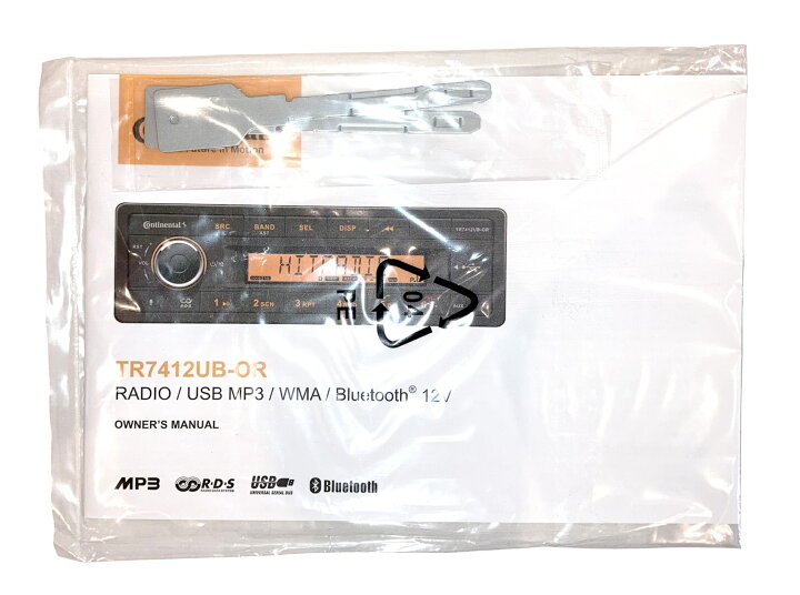 楽天市場】コンチネンタル TR7412UB-OR 1DIN Continental Bluetooth 