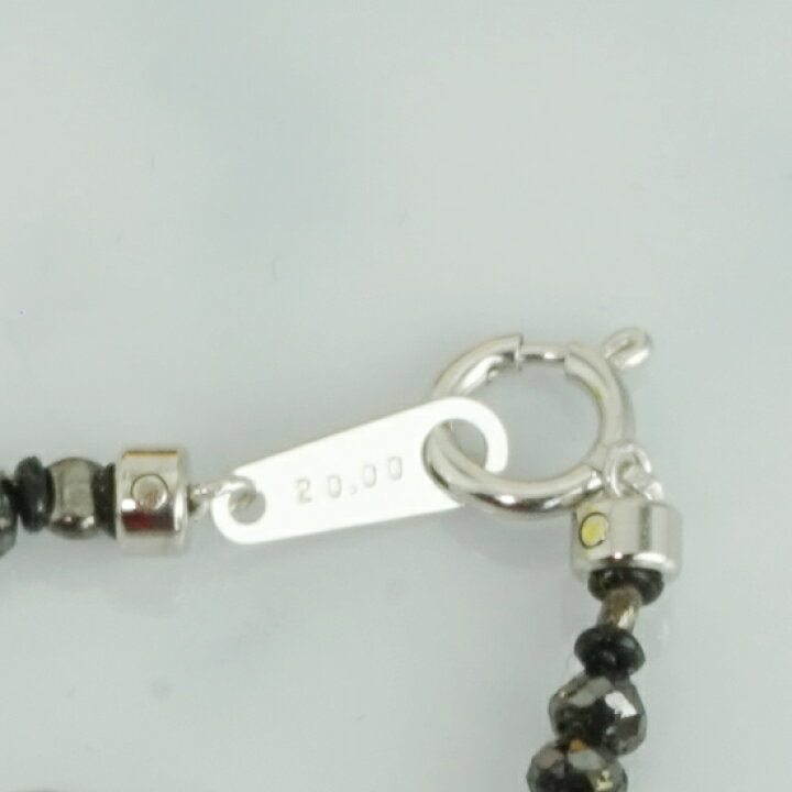 楽天市場】K18WG ブラックダイヤモンドブレスレット20カラット・AAA 