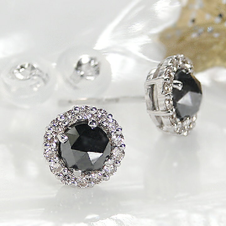 楽天市場】K18WGホワイトゴールド0.80ct ダイヤ取巻ブラック  