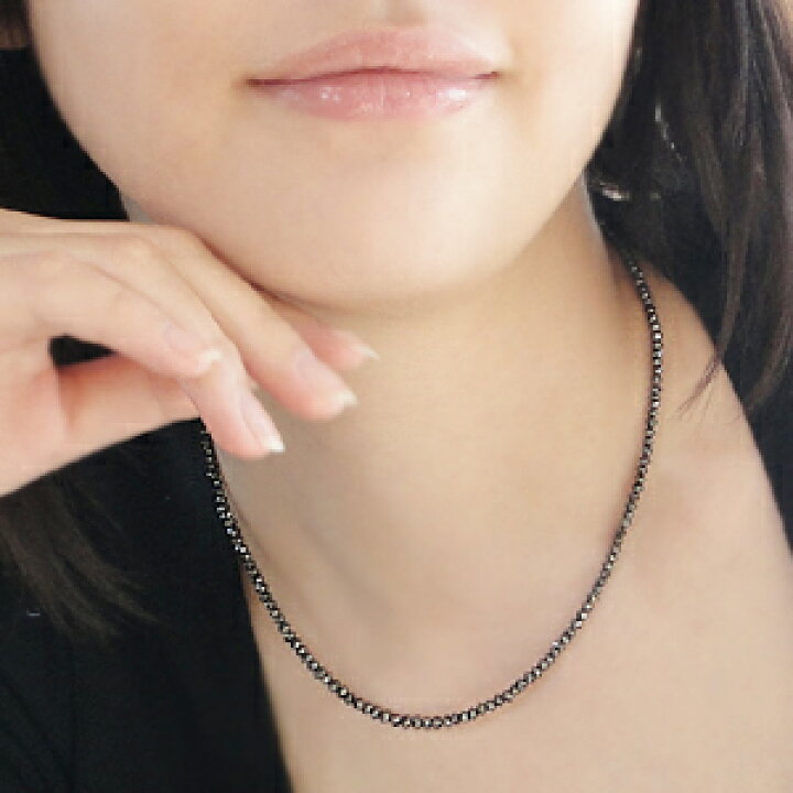 楽天市場】K18WG ブラックダイヤモンドネックレス 30ct AAA ブラック 