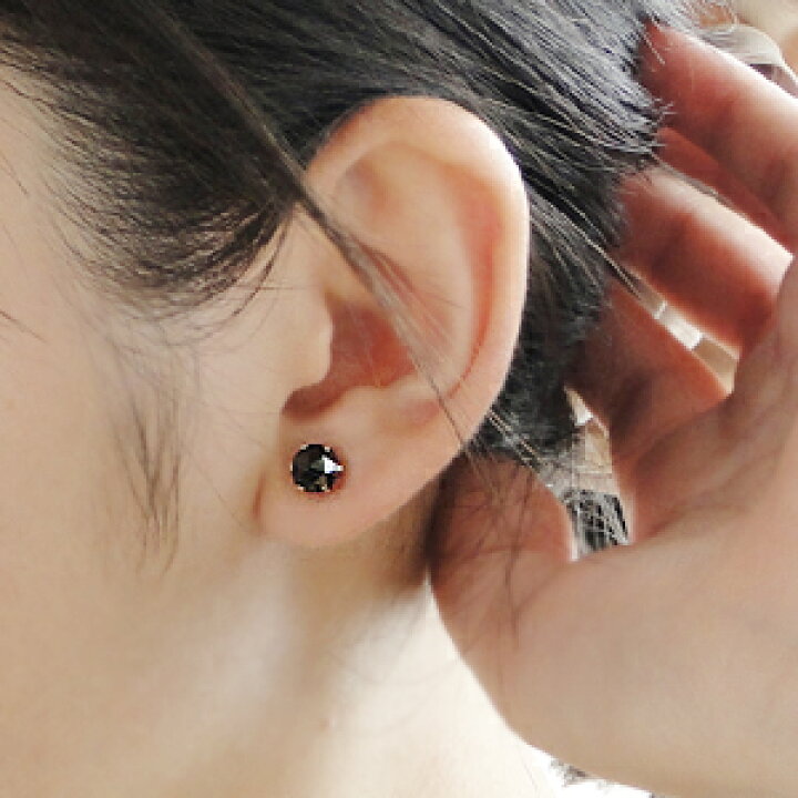 楽天市場】PT900 プラチナ ブラックダイヤモンドピアス1.00カラット  