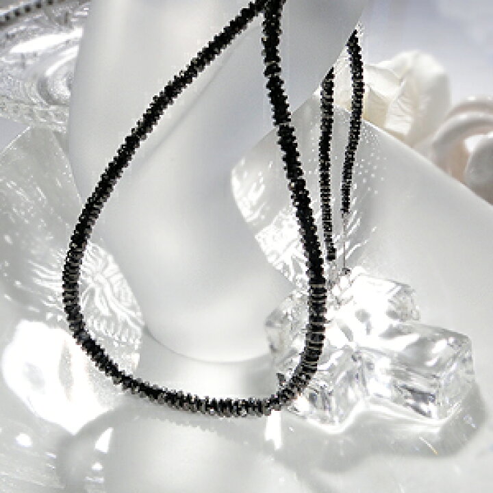 楽天市場】人気 ブラックダイヤモンドネックレス k18WG 50ctアップ  