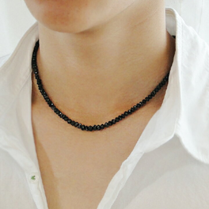 楽天市場】【K18WG】ブラックダイヤモンドネックレス50ctアップ【A  