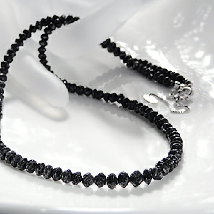 楽天市場】【K18WG】ブラックダイヤモンドネックレス50ctアップ【A  