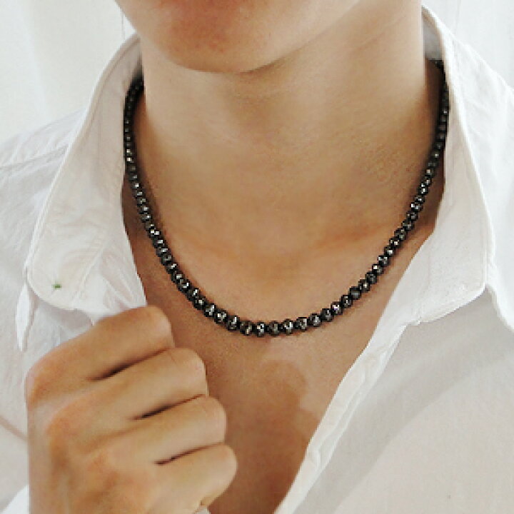 楽天市場】K18WG ブラックダイヤモンドネックレス100カラット  