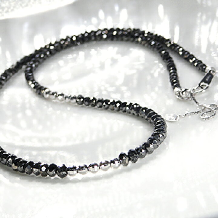 楽天市場】K18WGブラックダイヤモンドデザインネックレス30カラット  