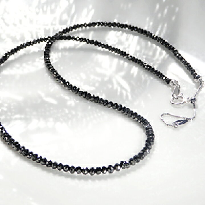 楽天市場】K18WG ブラックダイヤモンドネックレス 20カラット グレード  