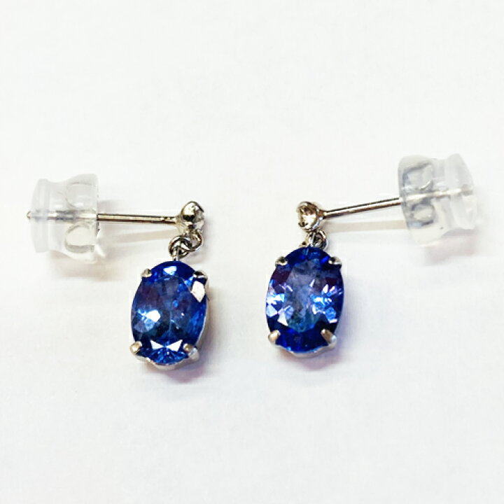 楽天市場】PT900タンザナイト(5mm×7mm) ダイヤブラピアス プラチナ 