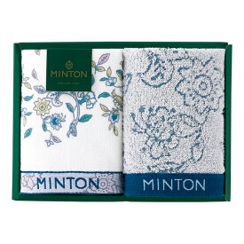 ミントン ウォッシュタオル2枚セット(ギフト　引き出物　引出物　快気祝い　御見舞　結婚式　内祝い　お返し　御礼　御祝　新築　引越し　ご挨拶　香典返し　法要　お誕生日　プレゼント　英国ブランド　高級　人気　おしゃれ　おすすめ　花柄)