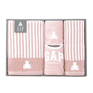 【メッセージカード・のし・ラッピング無料】ベビーGAPストライプベア ピンク(ギフト 出産 入園 お祝い 内祝い お返し 誕生日 プレゼント 贈り物 贈答品 ベビー 赤ちゃん 出