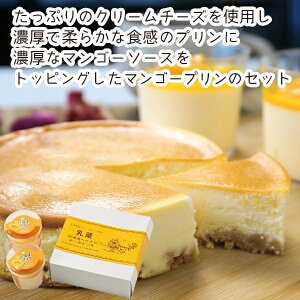 【メーカー直送】乳蔵 ベイクドチーズケーキとマンゴープリン(ギフト 引き出物 引出物 快気祝い 結婚式 内祝い お返し 引越し ご挨拶 香典返し)