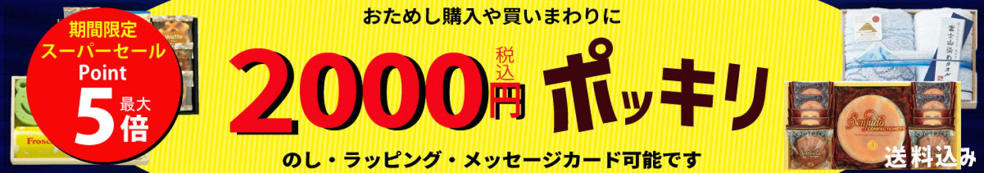 2000円ポッキリ送料無料