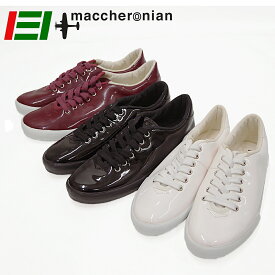 【MACCHERONIAN マカロニアン】ローファーレザースニーカー (0037EF) ブラック ホワイト バーガンディ正規品 ハンドメイドスニーカー スリッポン メンズシューズ 靴 紳士靴