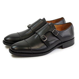 【ROBERTO LEY ロベルト・レイ】 ダブルモンクストラップシューズ【2213】 ビジネスシューズ レザーシューズ 革靴 グッドイヤーウェルト製法 ストレートチップ ボックスレザー ボックスカーフ ダイナイトソール ブラック ダークブラウン