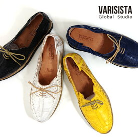 VARISISTA GlobalStudio ヴァリジスタグローバルスタジオ レザーメッシュ ウーヴン スリッポンサンダル(EMON) エクストラライトソール メキシコ製 メンズシューズ 革靴 メンズ グルカサンダル エスパドリーユ