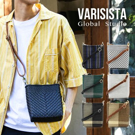 【楽天スーパーSALE】【VARISISTA Global Studio】 メキシコ製 バスケットバッグ ショルダーバッグ メルカドバッグ かごバッグ マルシェバッグ ライニング付 サコッシュ セカンドバッグ バッグ カバン 裏地付 レザーハンドル メンズ レディース