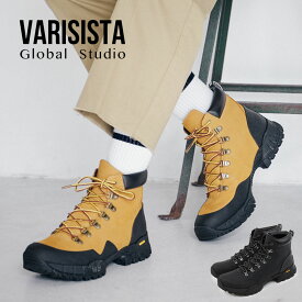 【VARISISTA Global Studio 】【ZS914】トレッキング スニーカー ブーツ レザー ビブラム メガグリップ アウトドア フェス Vibram キャンプ ワークブーツ イエローブーツ