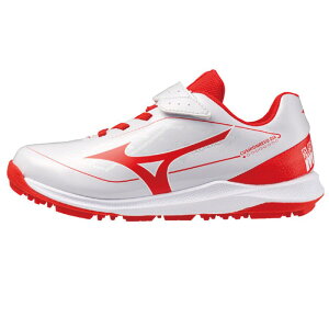 Mizuno ミズノ 野球トレーニングシューズ クッションレボダイア トレーナー Jr.(野球/ソフトボール) ジュニア ホワイト×レッド 11GT252762