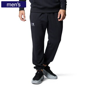 UNDER ARMOUR アンダーアーマー ボトムズ UAエッセンシャルテリー ジョガーパンツ トレーニング MEN 裏毛 パイル テリー素材 Black White 002 1384822