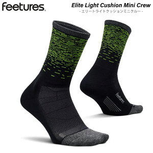 Feetures フィーチャーズ ランニングソックス 靴下 エリートライトクッションミニクルー メンズ レディース マラソン ジョギング トレーニング スポーツ