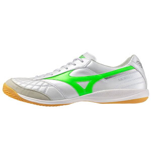 MIZUNO ミズノ インドアシューズ モレリア SALA JAPAN IN シルバー/ネオグリーン 限定カラー 2E相当 サッカー フットサル 室内 屋内 Q1GA251137