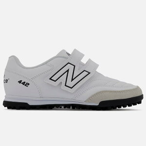 New Balance �j���[�o�����X �g���[�j���O�V���[�Y 442 V2 HOOK AND LOOP JNR TF �^�[�t W �l�H�� �y �T�b�J�[ �t�b�g�T�� �z���C�g JS4VTWT2W