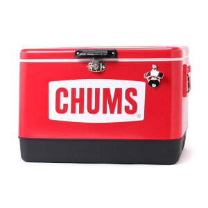 CHUMS Steel Cooler Box 54L �`�����X�X�`�[���N�[���[�{�b�N�X54���b�g�� �n�[�h�N�[���[ BBQ �L�����v �ۗ� Red CH62-1802