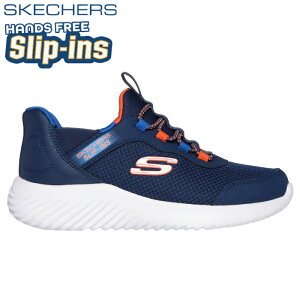 �L�b�Y �n���Y�t���[ �X�j�[�J�[ SKECHERS �X�P�b�`���[�Y �V���[�Y �X���b�v�C���Y �o�E���_�[ �u���X�N�o�[�X�g �l�C�r�[/�u���[ �W���j�A �q�� 403822L-NVBL