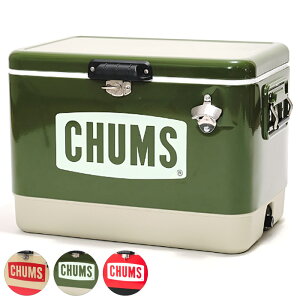 CHUMS Steel Cooler Box 54L �`�����X�X�`�[���N�[���[�{�b�N�X54���b�g�� �n�[�h�N�[���[ BBQ �L�����v CH62-1802