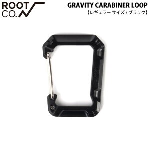 ROOT CO. ���[�g�R�[ GRAVITY CARABINER LOOP �y���M�����[�T�C�Y/�u���b�N�z �i�C�����V���[�g�x���g�t���J���r�i 34×44×9mm