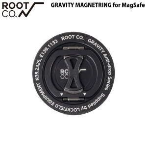 ROOT CO. ���[�g�R�[ GRAVITY MAGNETRING for MagSafe �u���b�N MagSafe�Ή��}�O�l�b�g��2in1�X�}�z�����O�X�^���h
